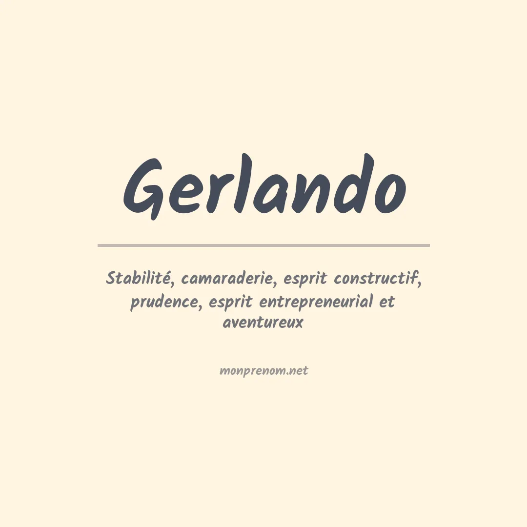 Signification du prénom Gerlando