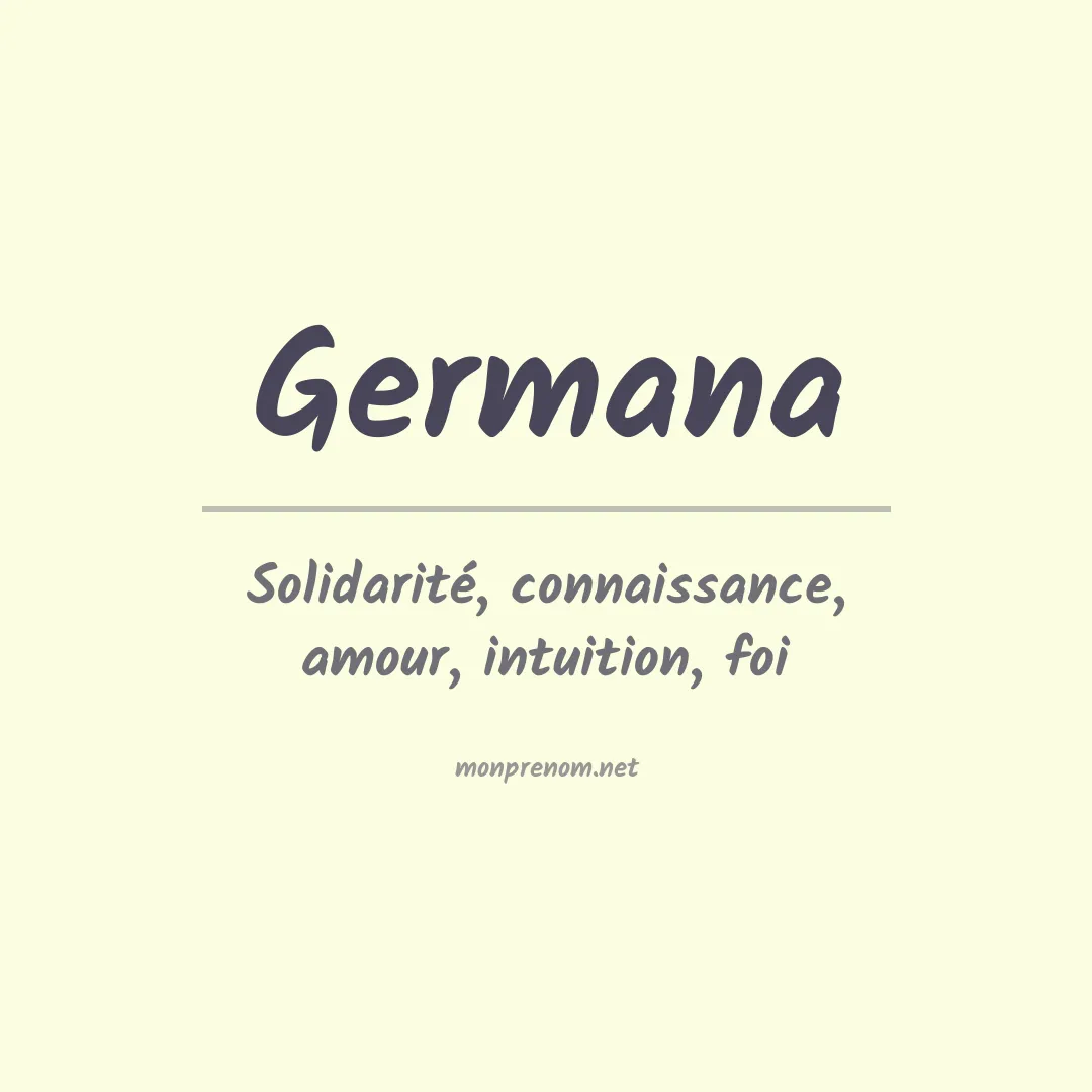 Prénom Germana