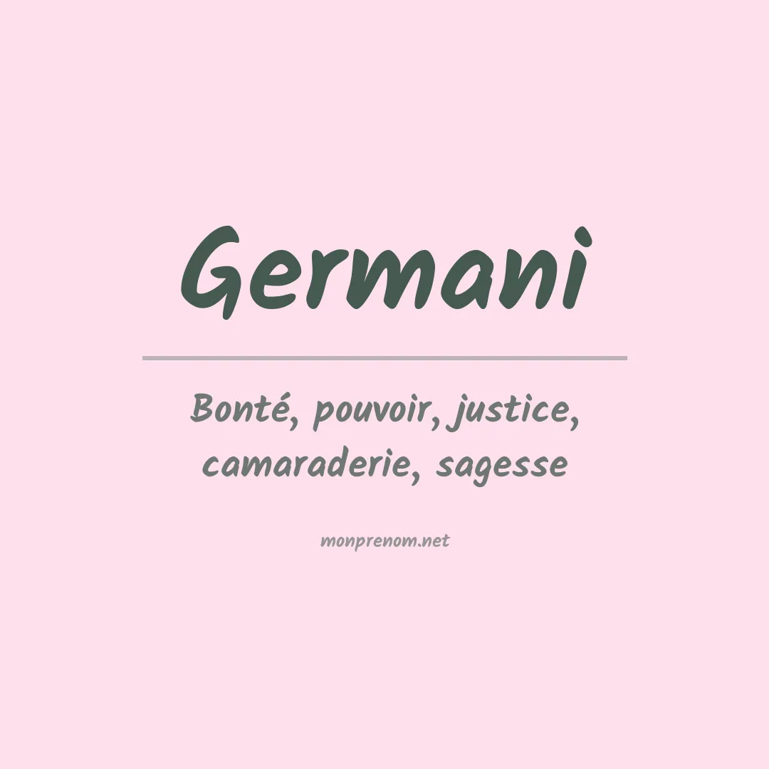 Prénom Germani