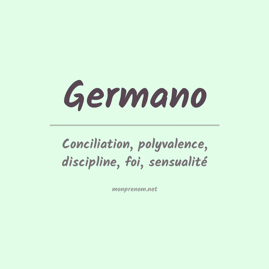 Prénom Germano