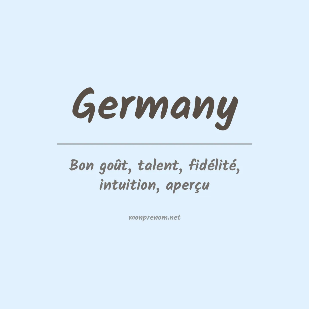 Prénom Germany