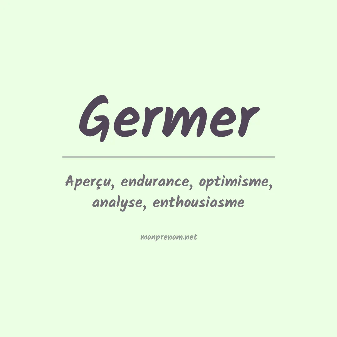 Prénom Germer