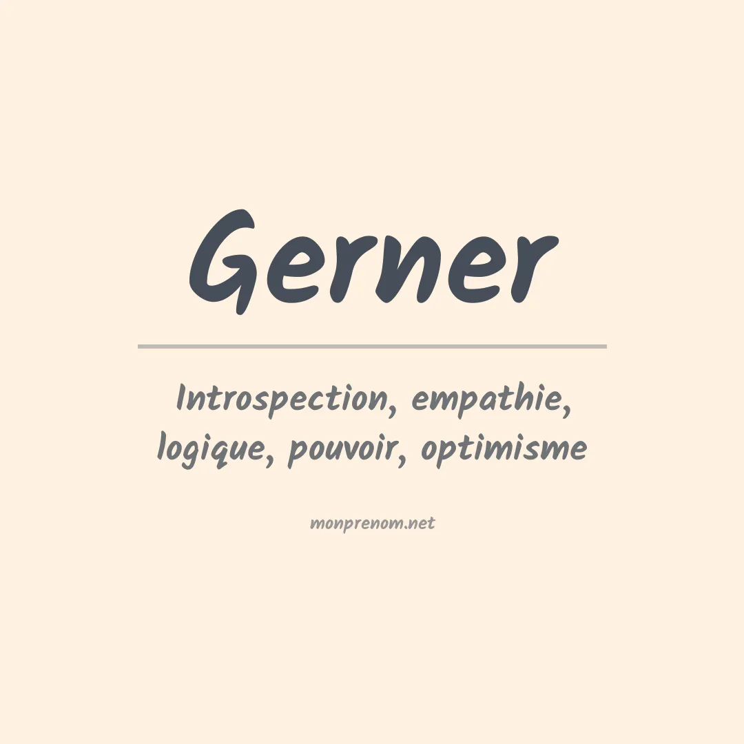 Prénom Gerner