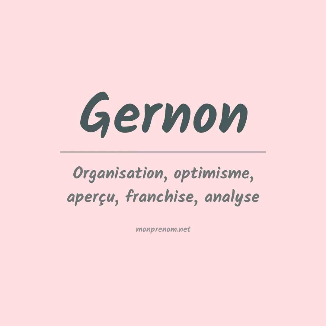 Prénom Gernon