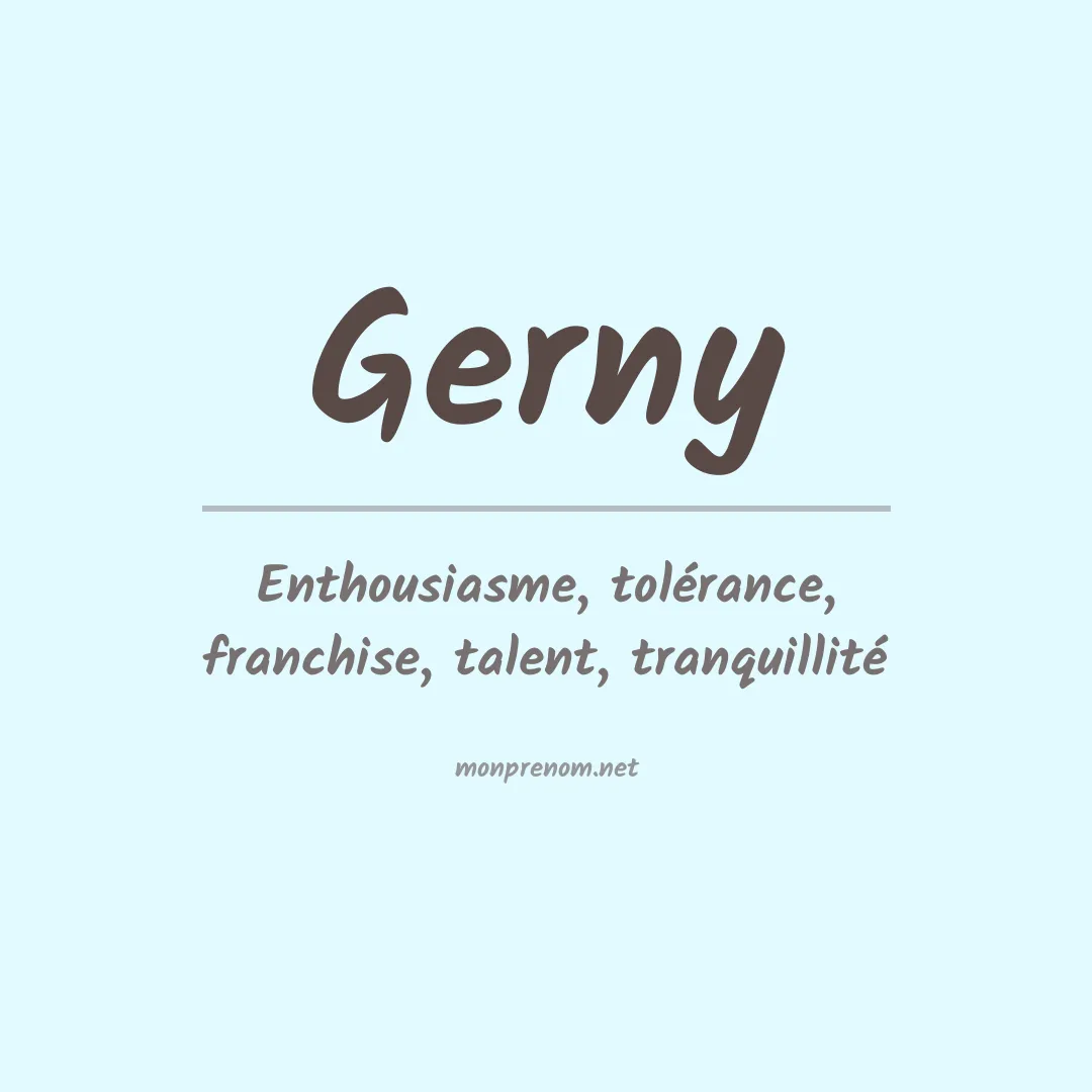 Signification du prénom Gerny