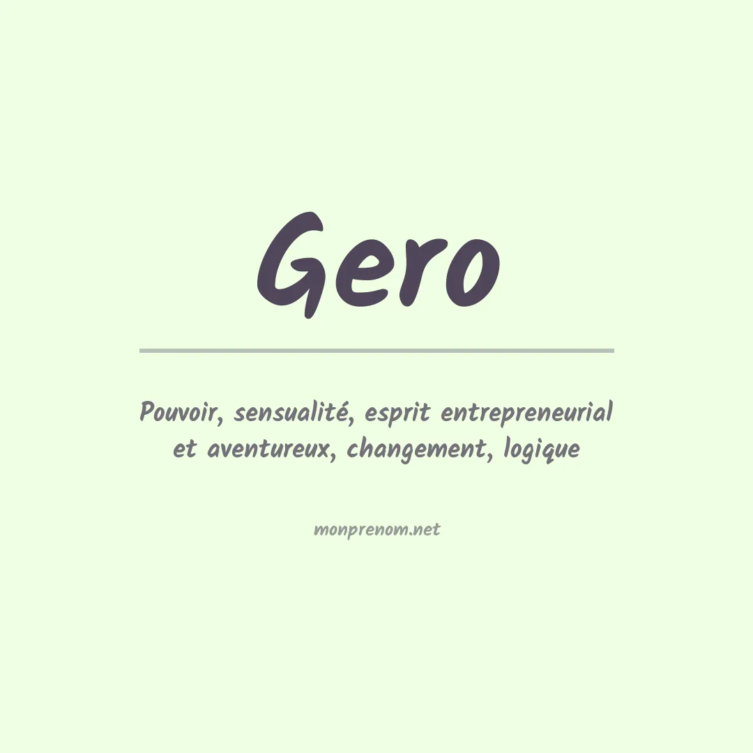 Prénom Gero