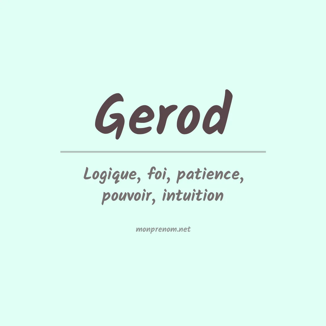 Signification du prénom Gerod