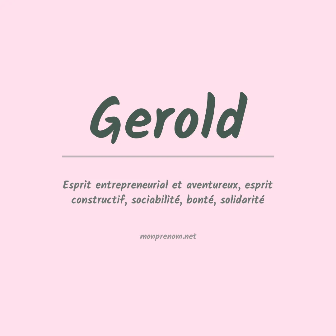 Prénom Gerold
