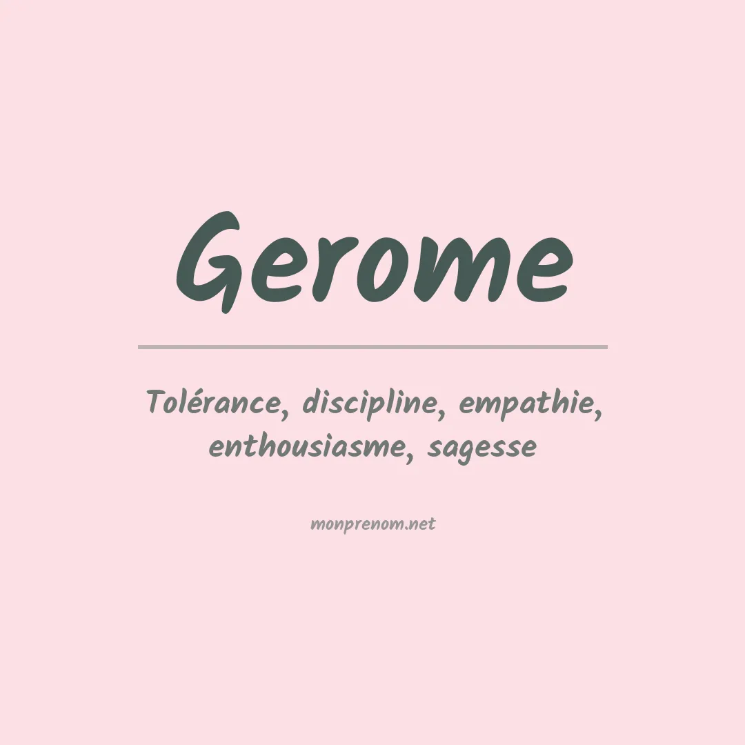 Prénom Gerome