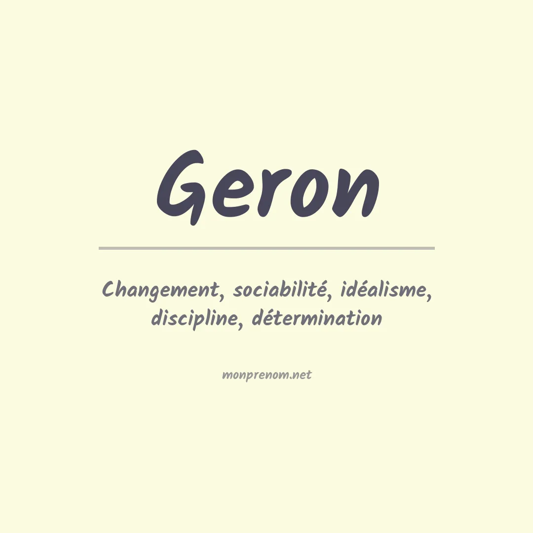 Prénom Geron