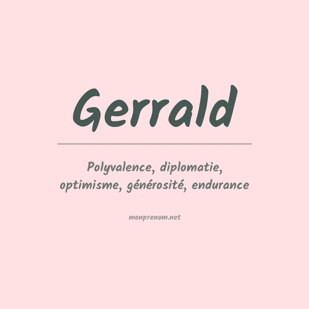 Prénom Gerrald