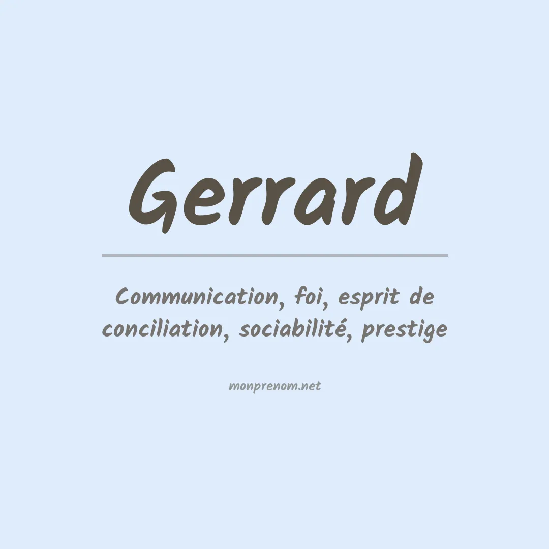 Prénom Gerrard