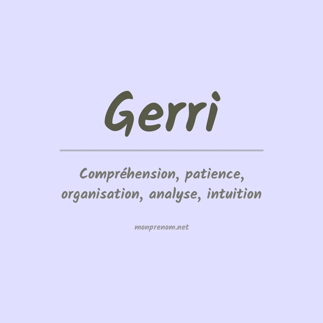 Prénom Gerri