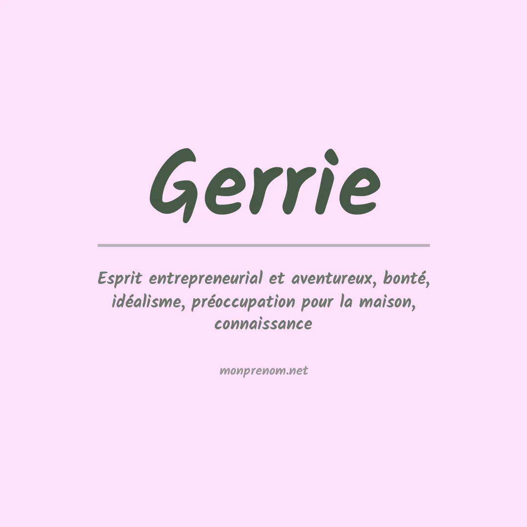 Prénom Gerrie