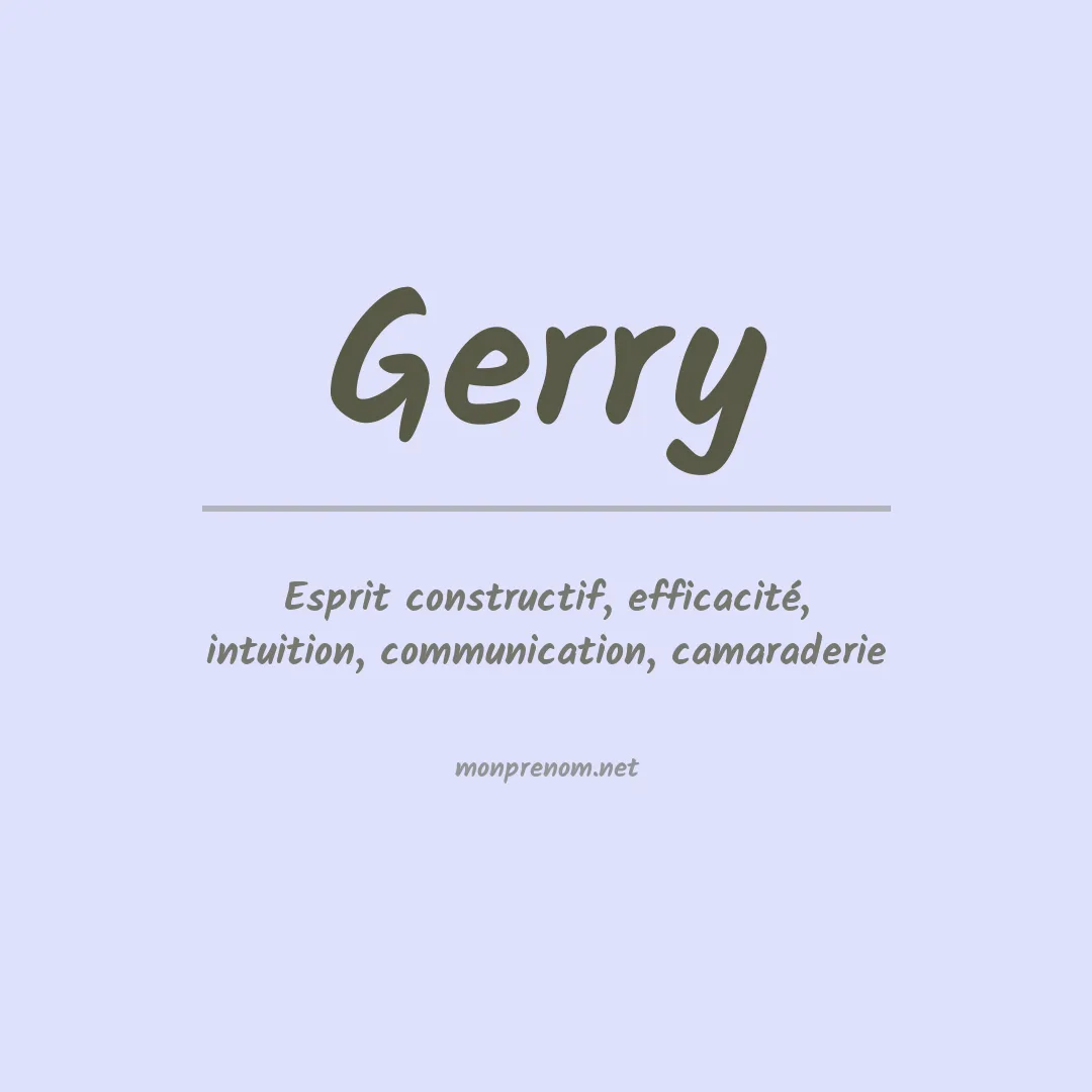Prénom Gerry