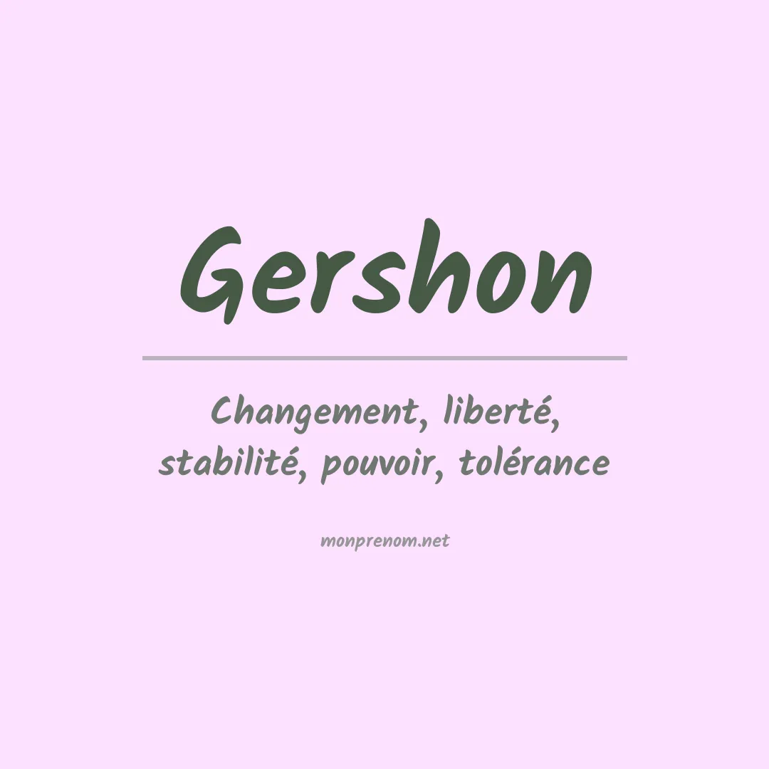 Prénom Gershon