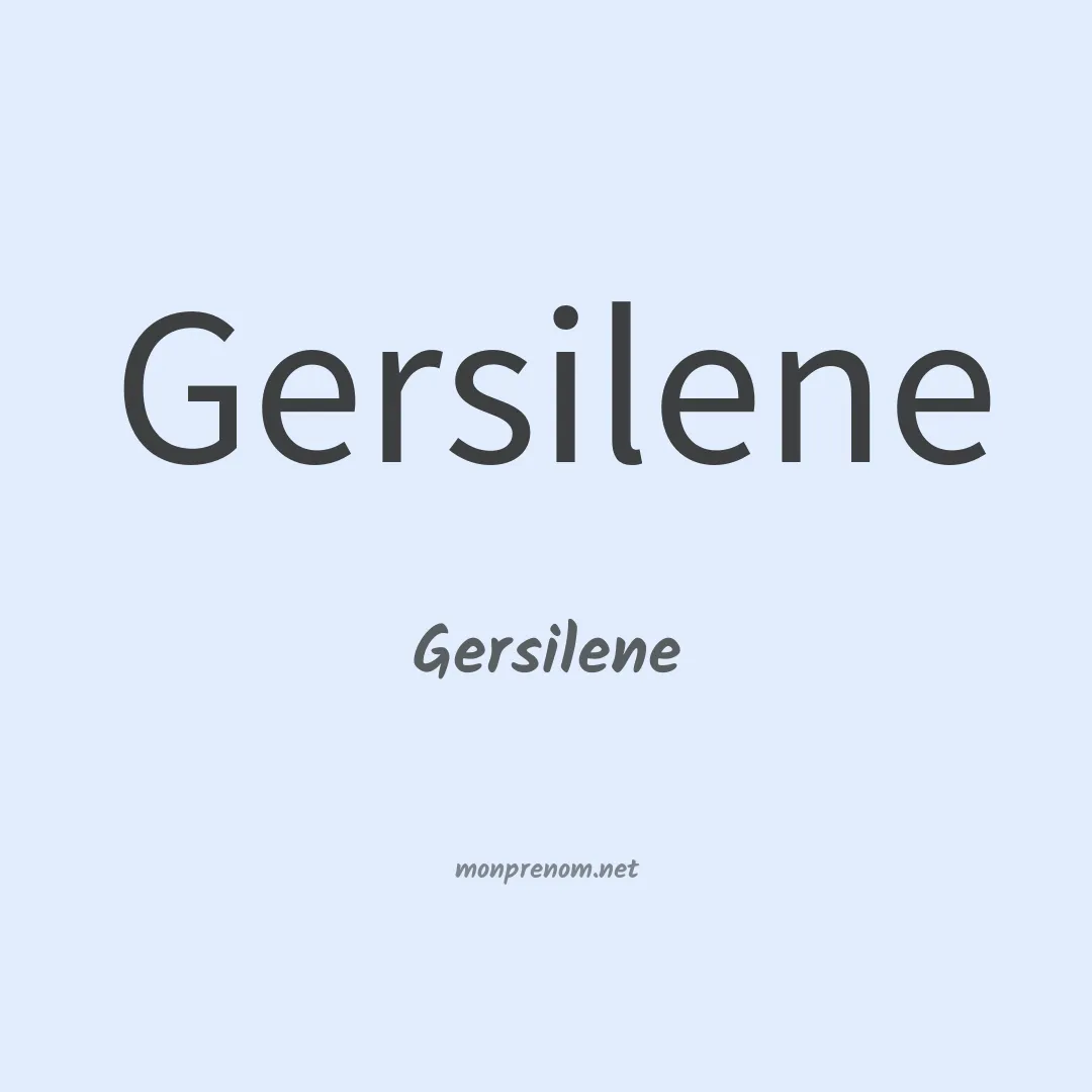 Gersilene en chinois