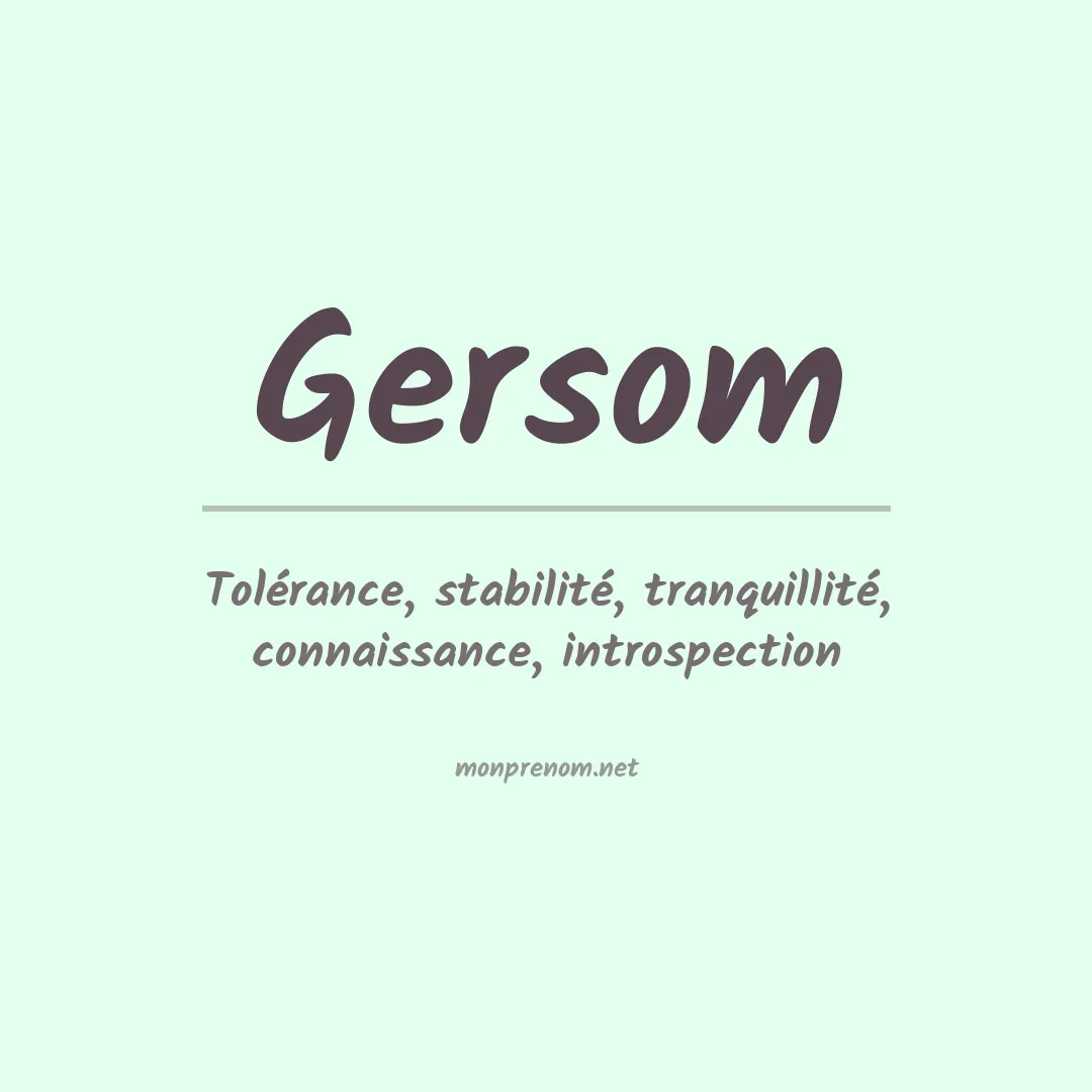 Prénom Gersom