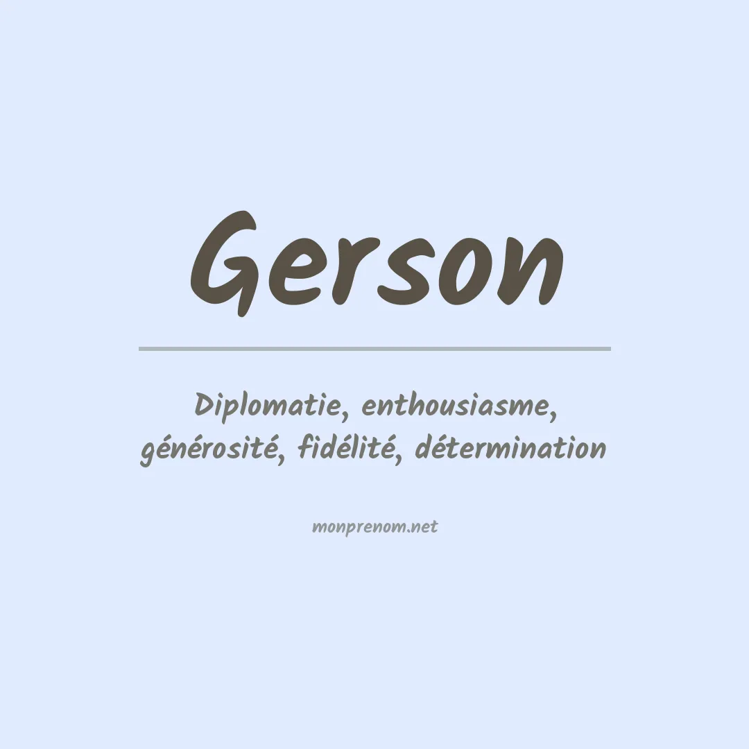 Prénom Gerson