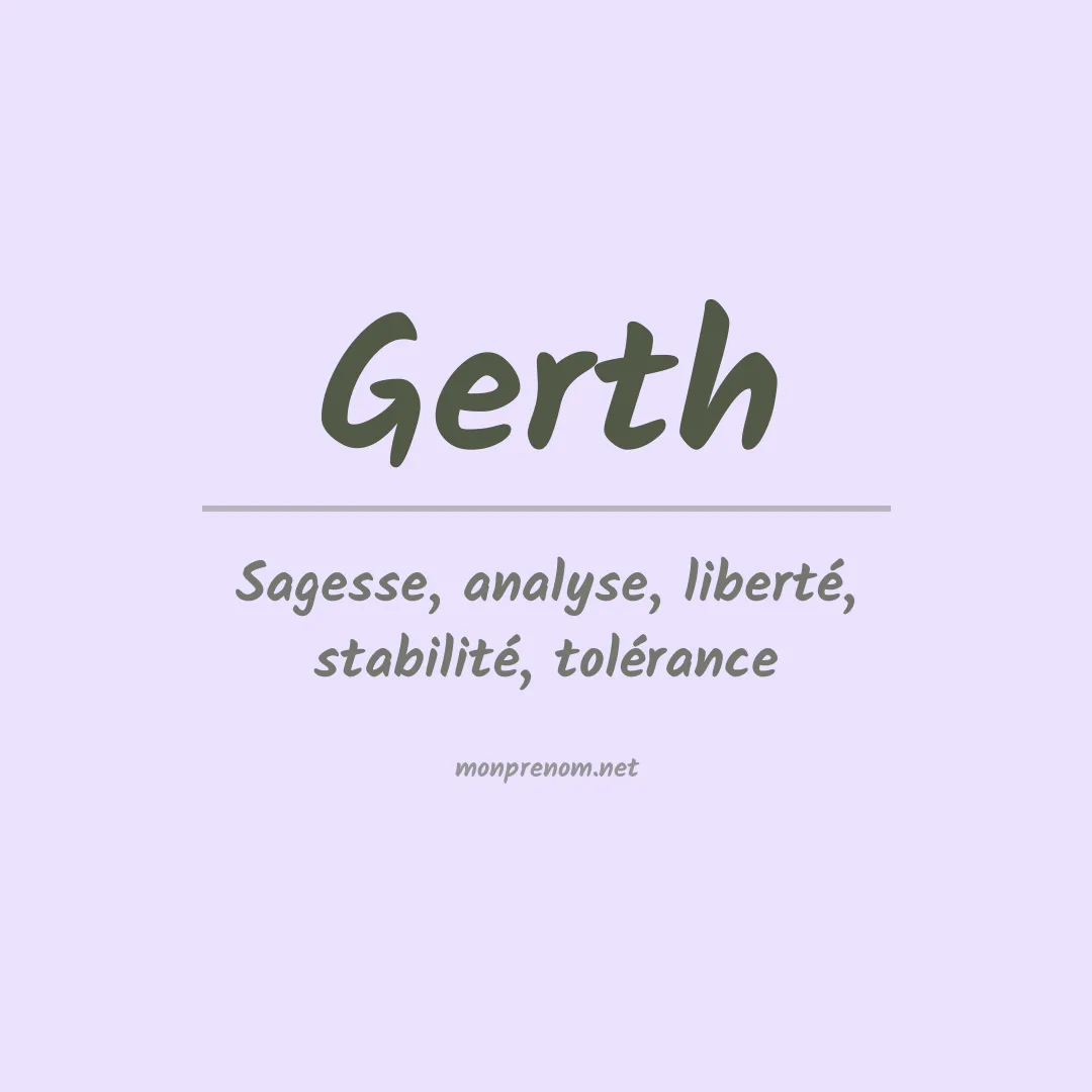 Prénom Gerth