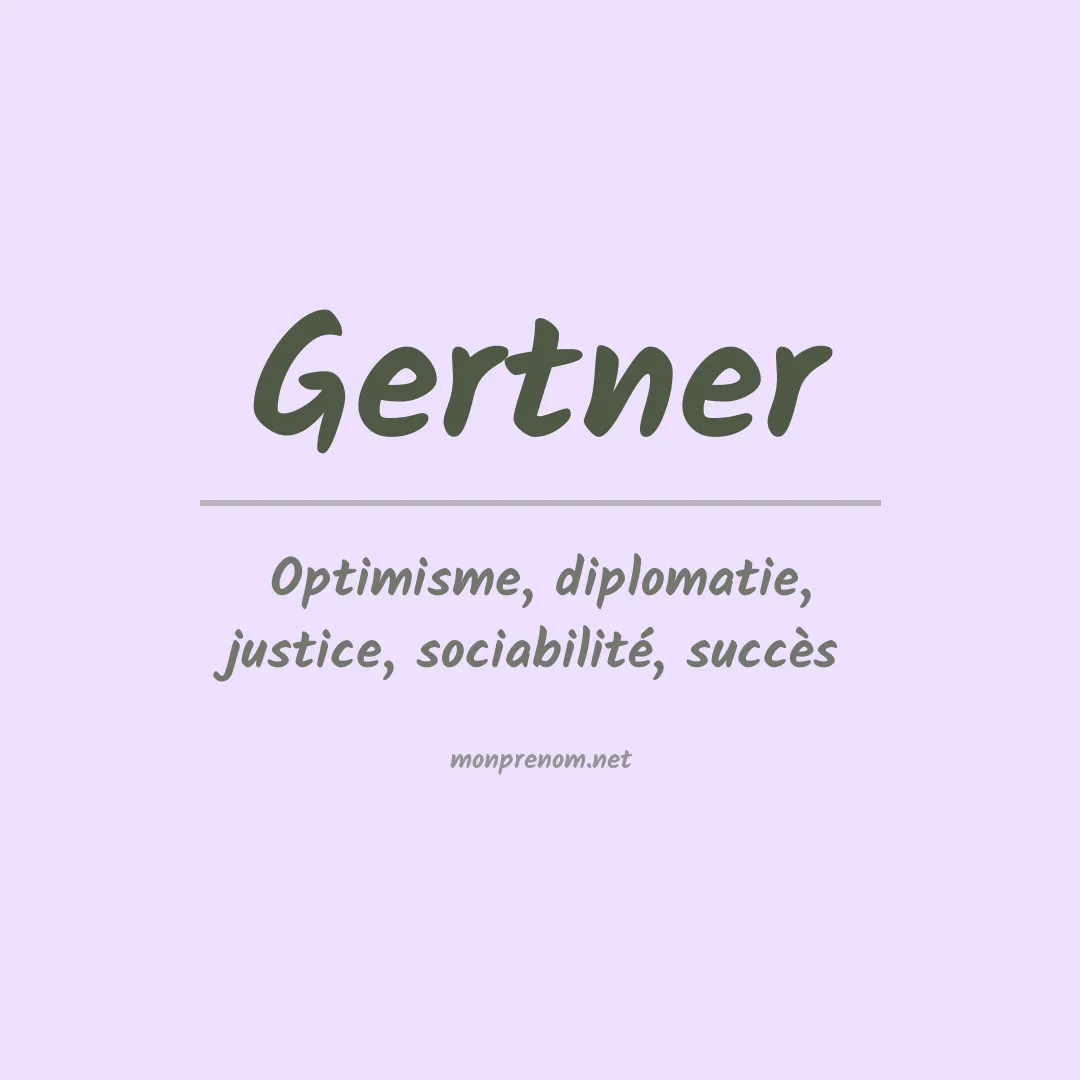 Prénom Gertner