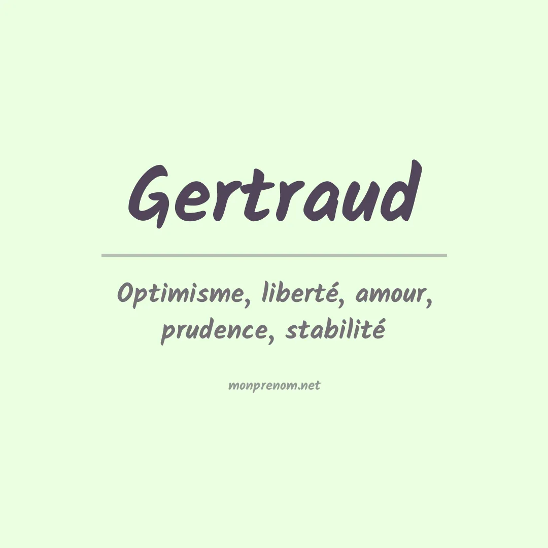 Prénom Gertraud