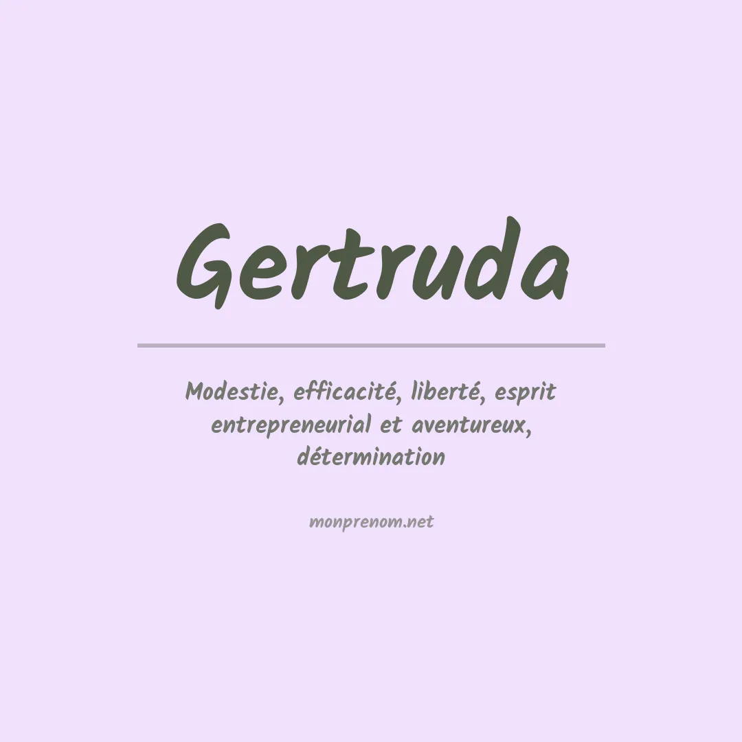 Prénom Gertruda