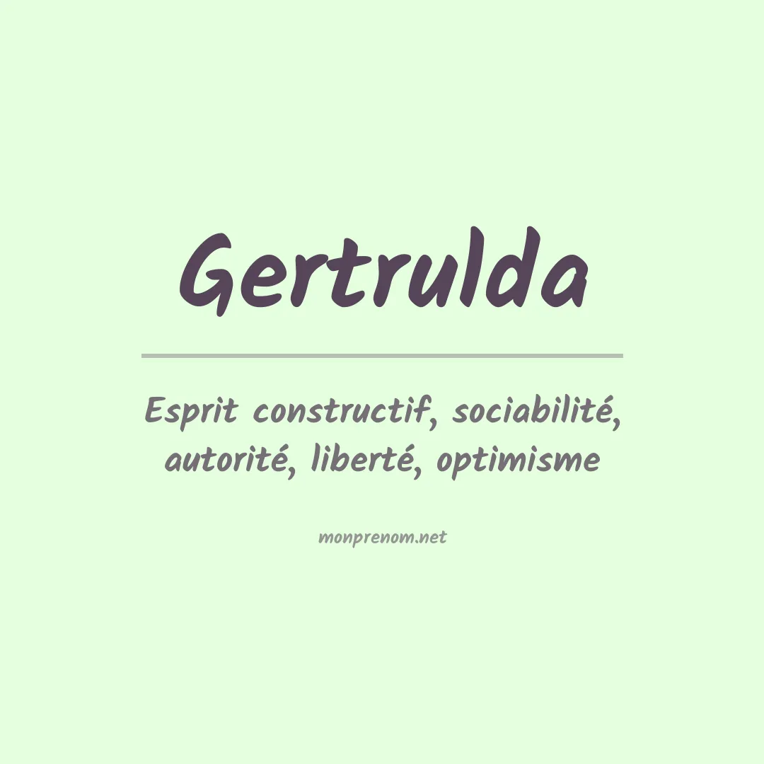 Prénom Gertrulda