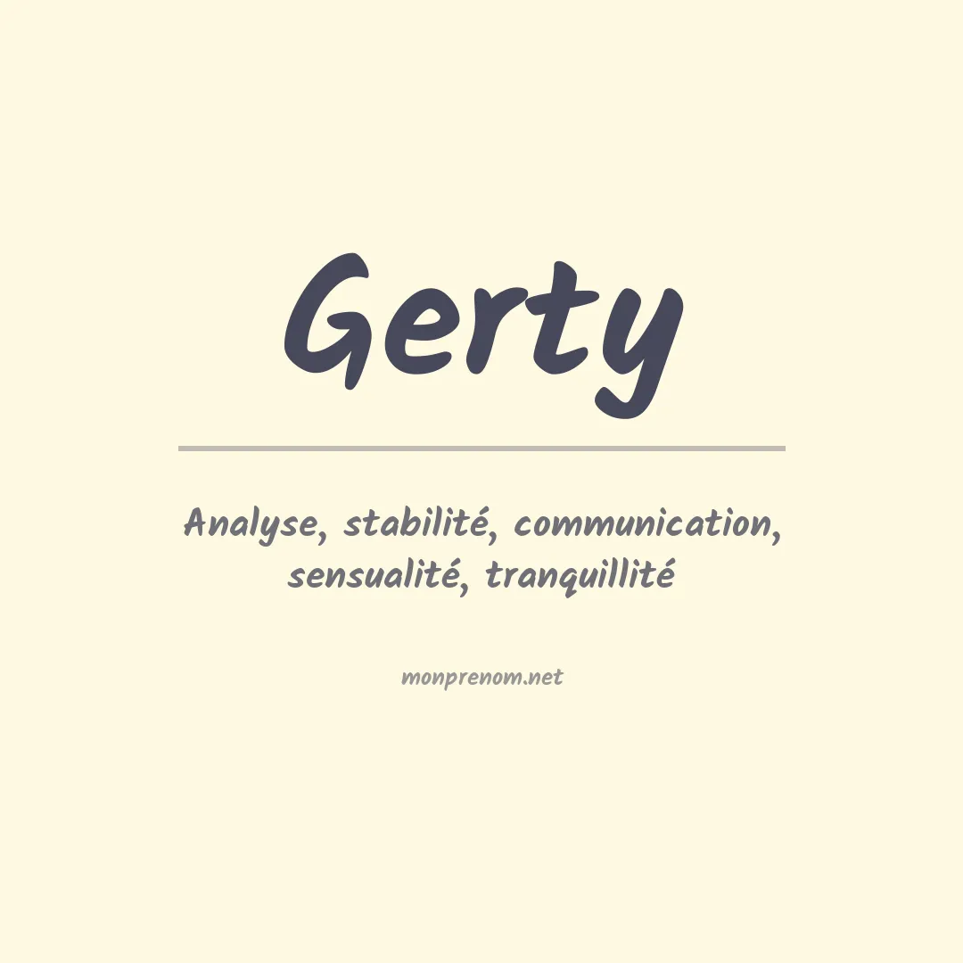 Prénom Gerty