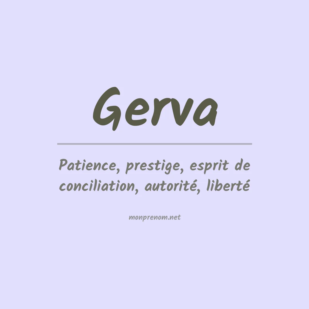 Signification du prénom Gerva