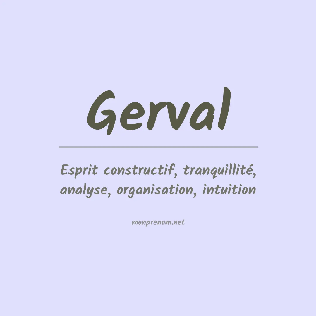 Prénom Gerval