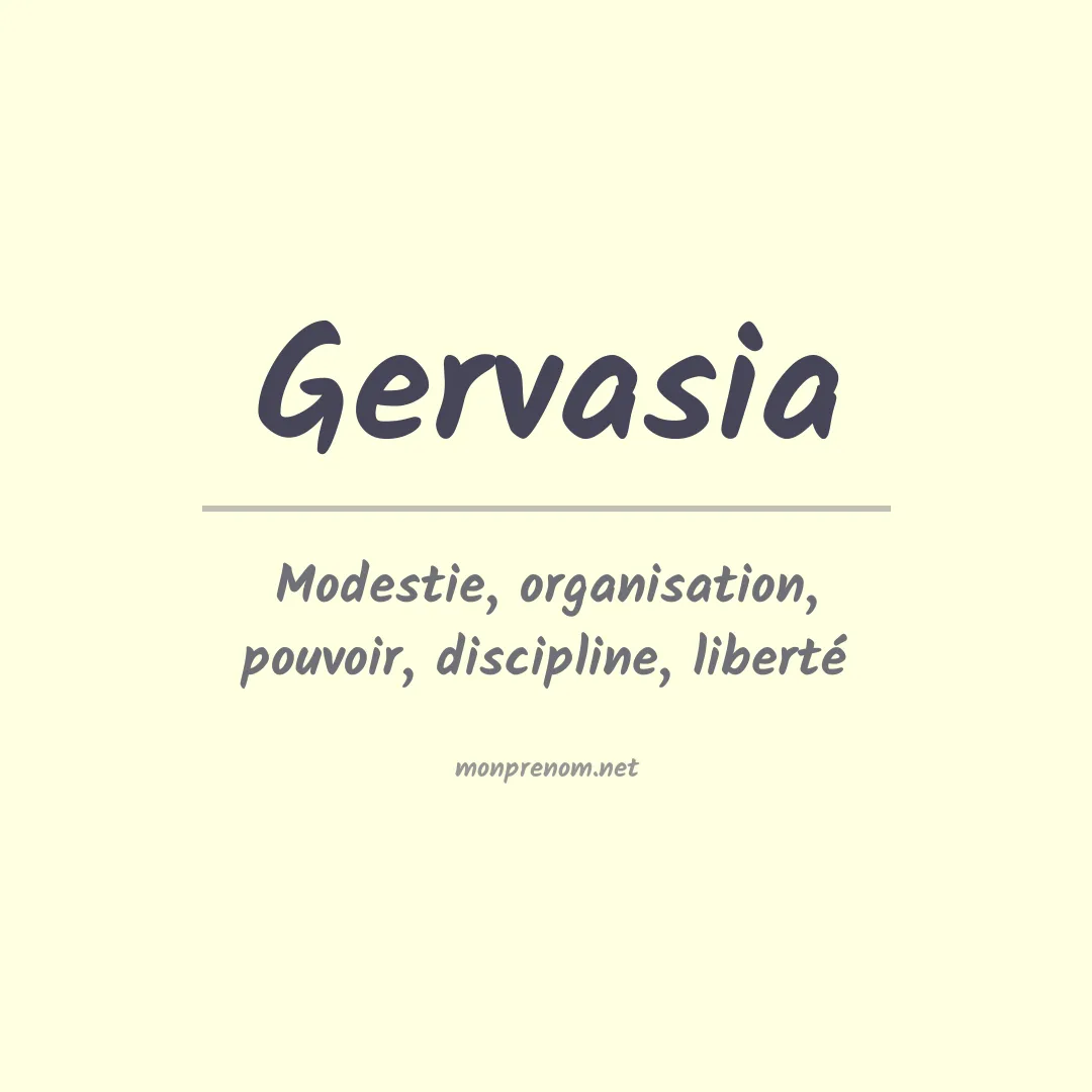 Signification du prénom Gervasia