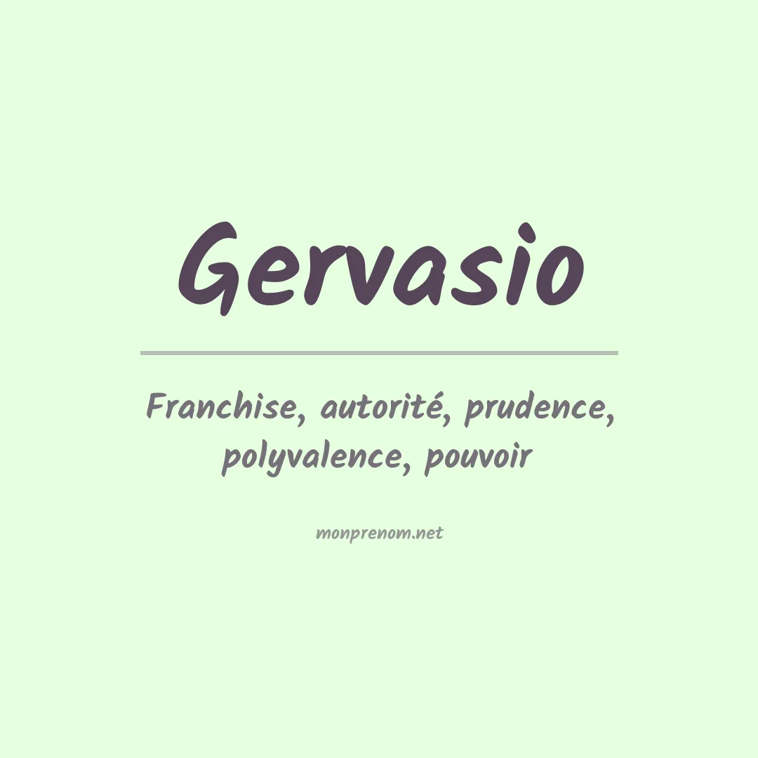 Prénom Gervasio