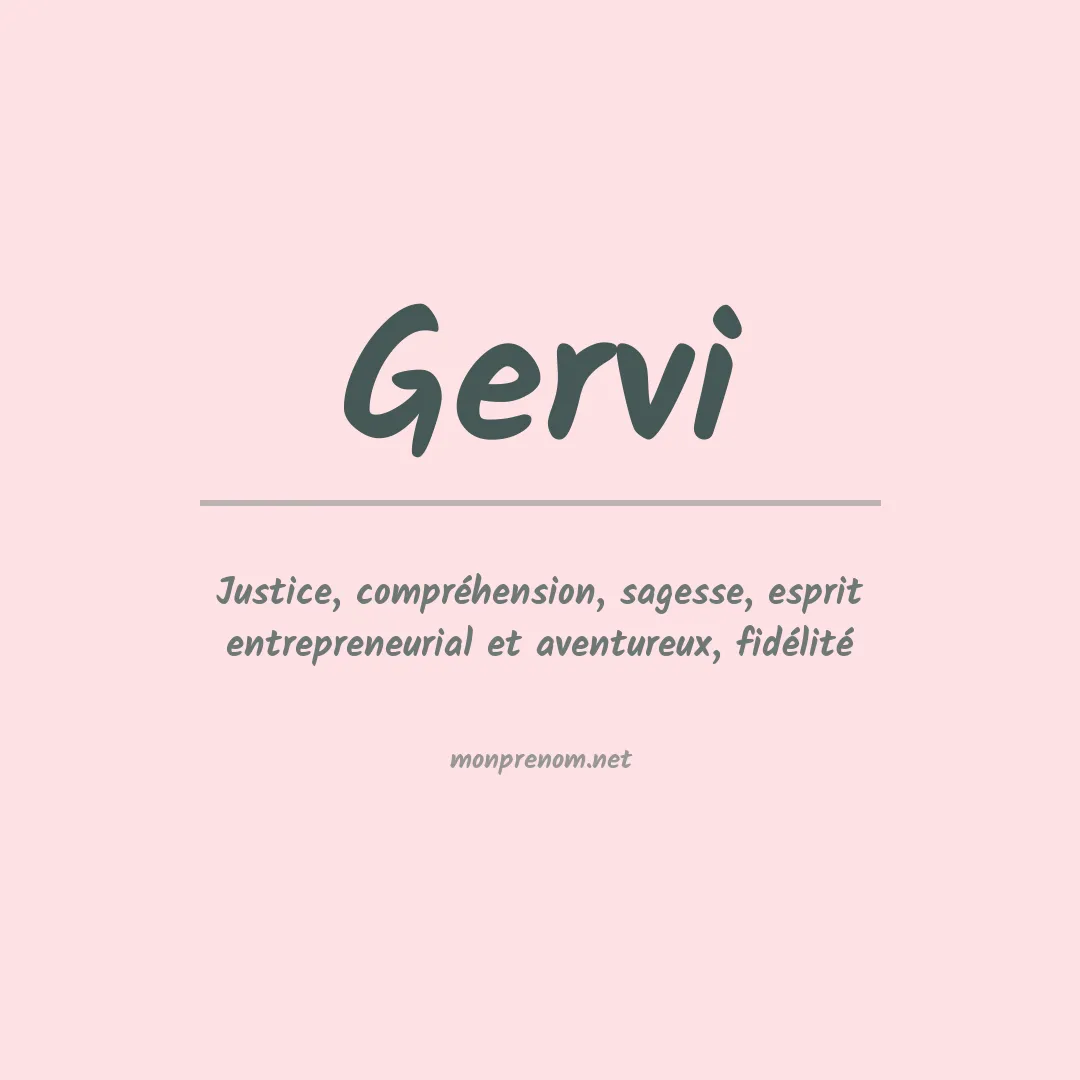 Signification du prénom Gervi