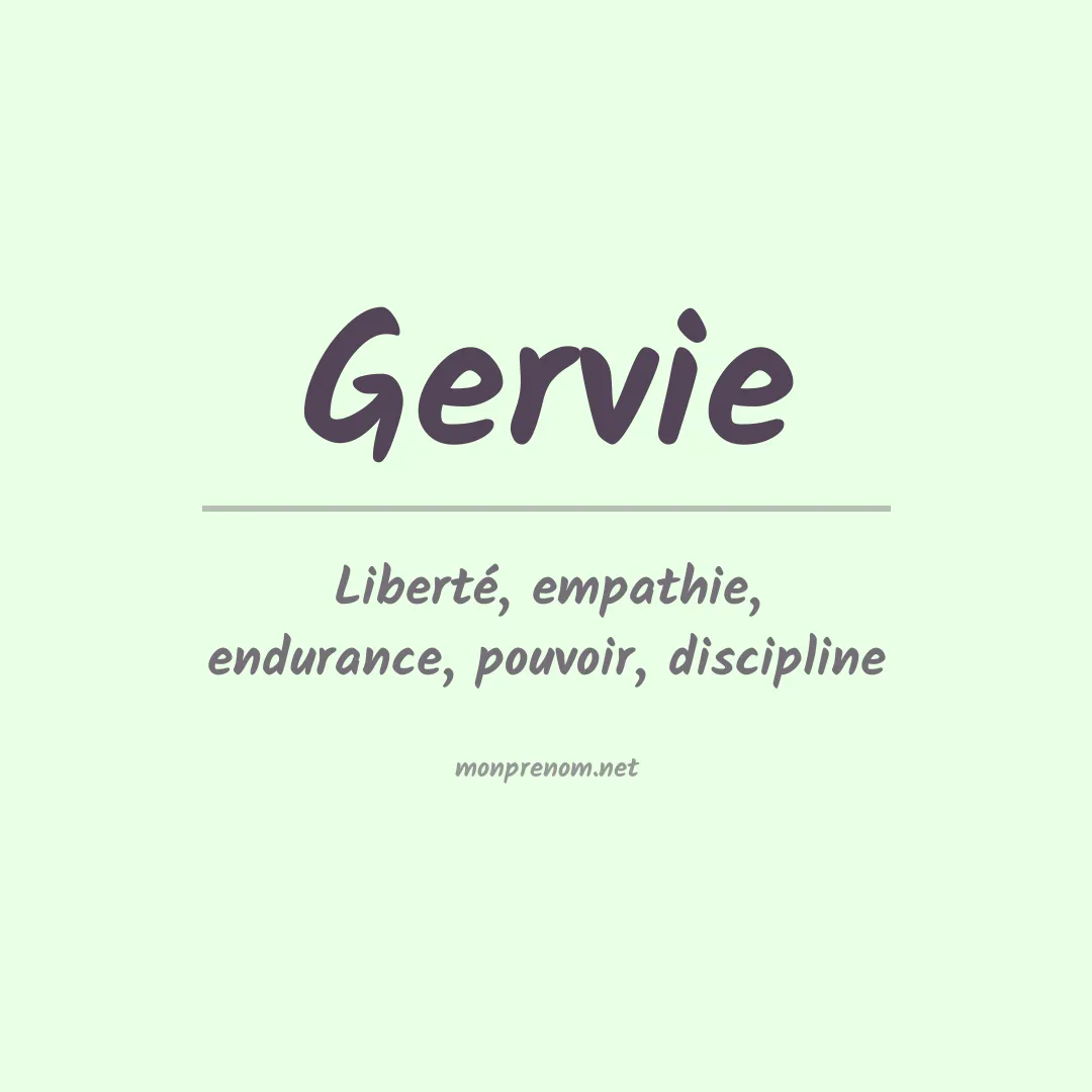 Signification du prénom Gervie