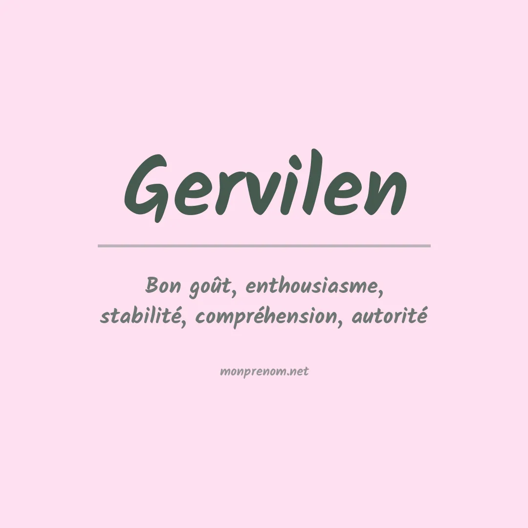 Prénom Gervilen