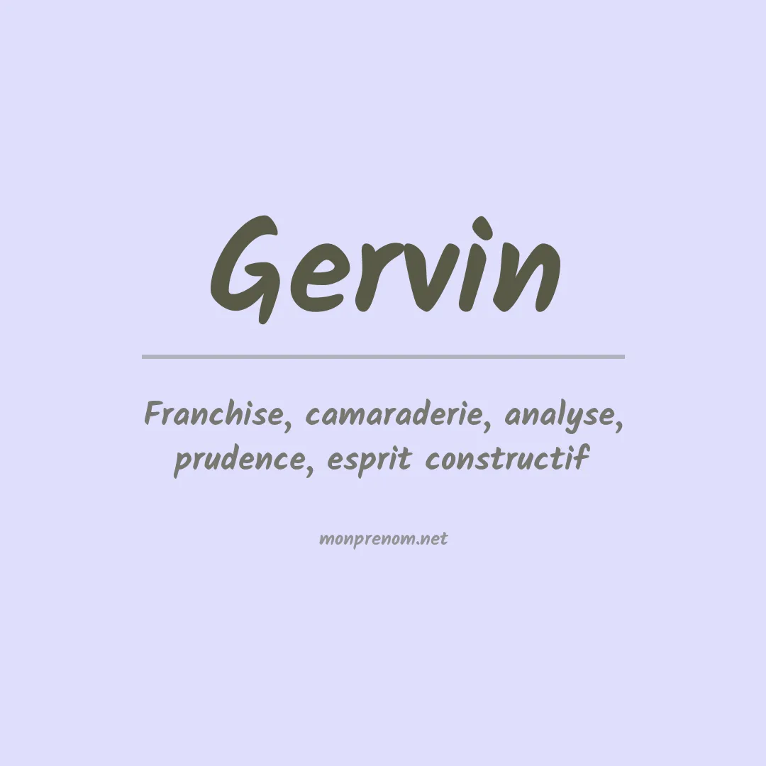 Prénom Gervin