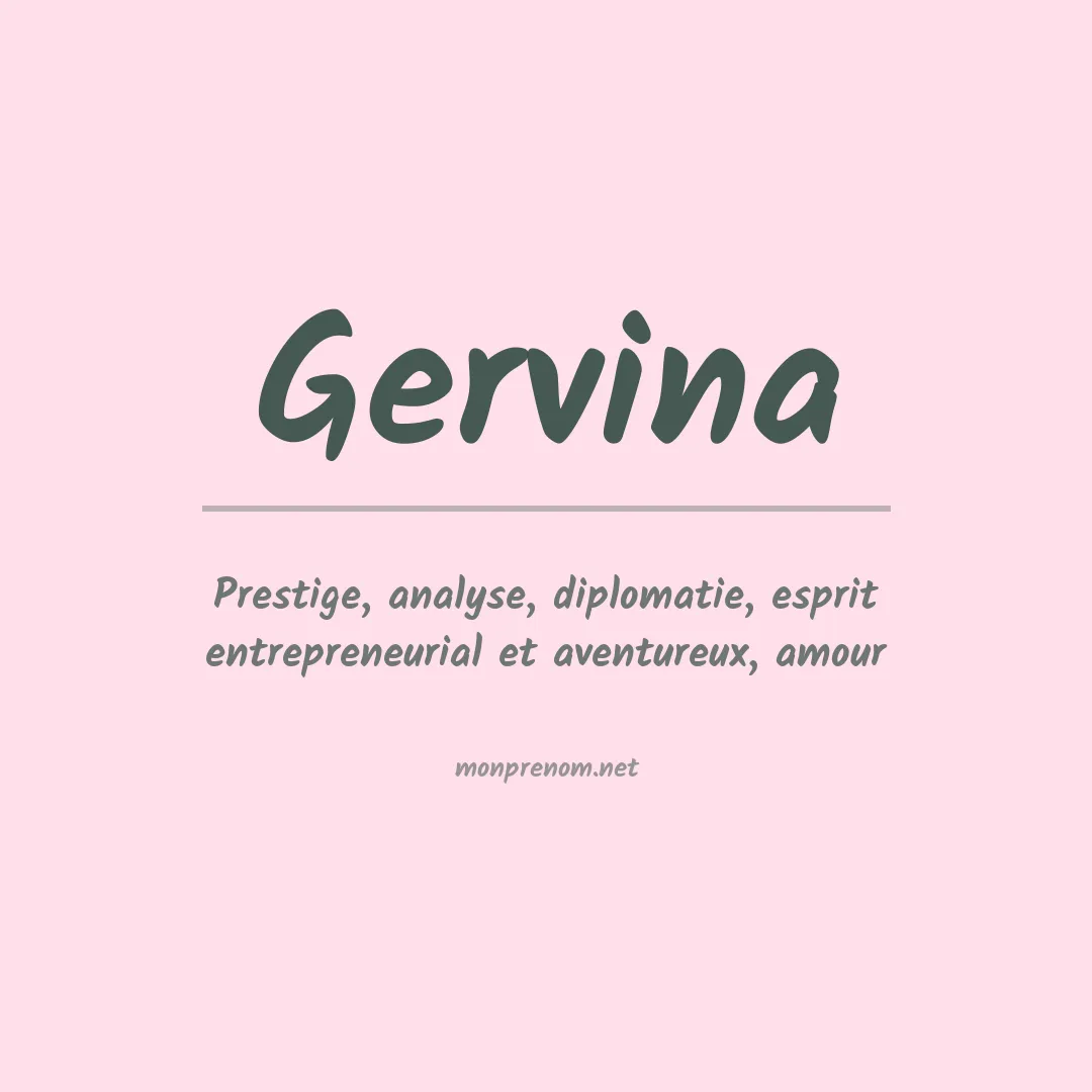 Prénom Gervina