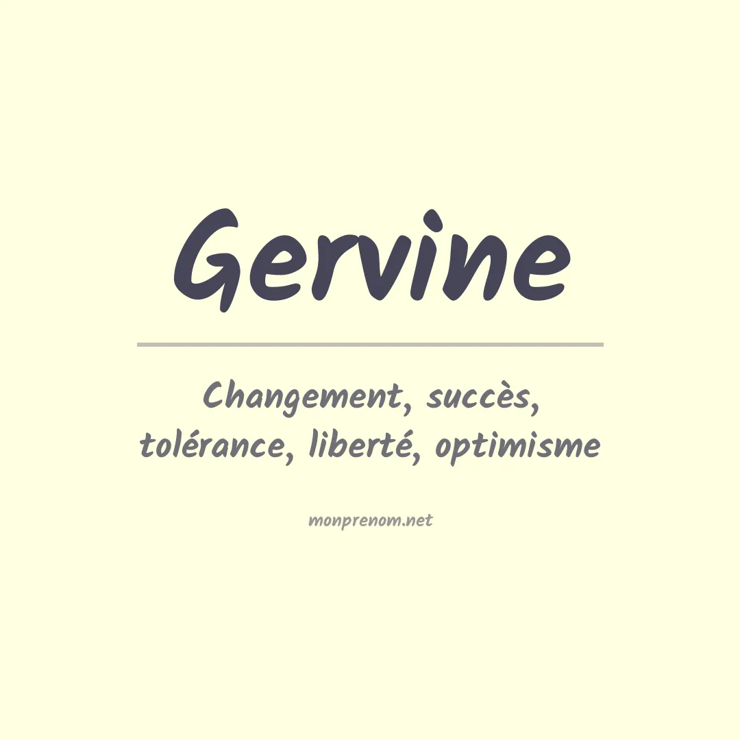 Prénom Gervine