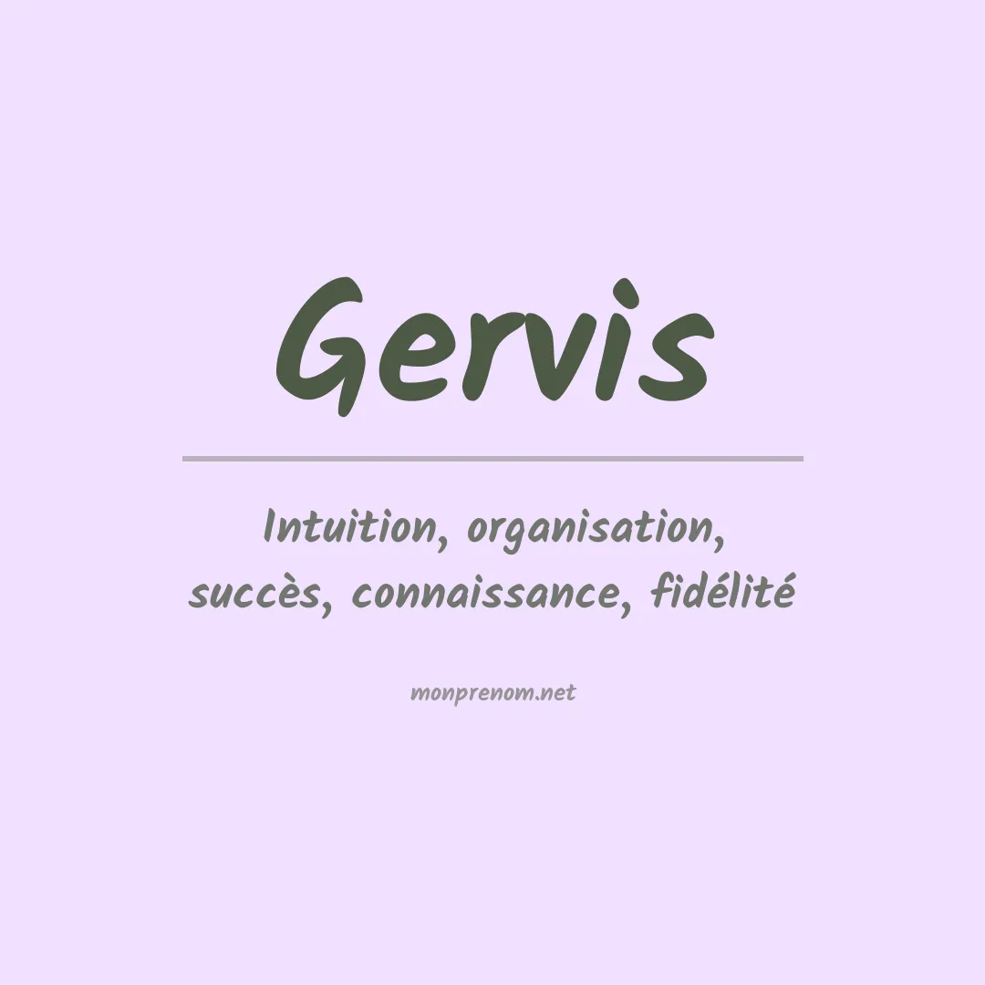 Signification du prénom Gervis