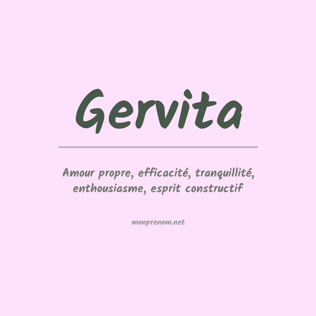 Signification du prénom Gervita