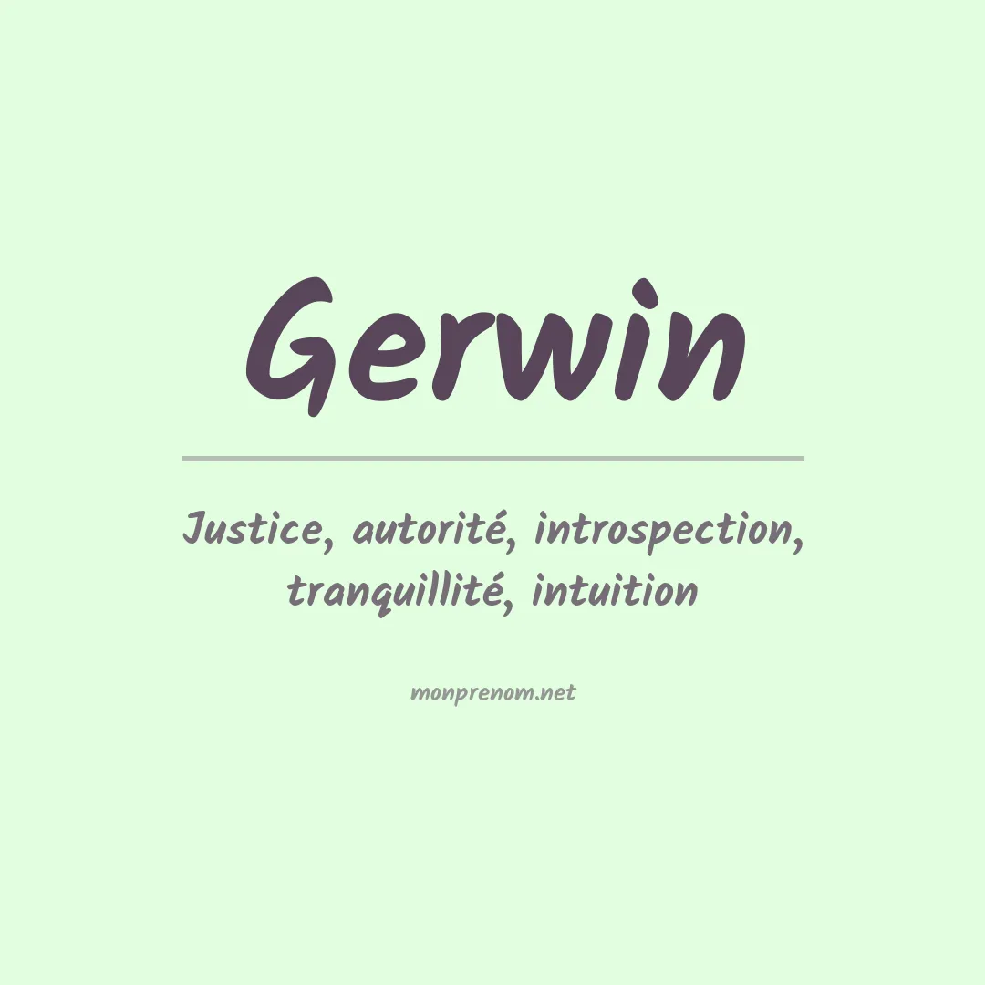 Prénom Gerwin
