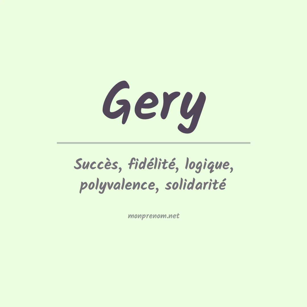 Prénom Gery