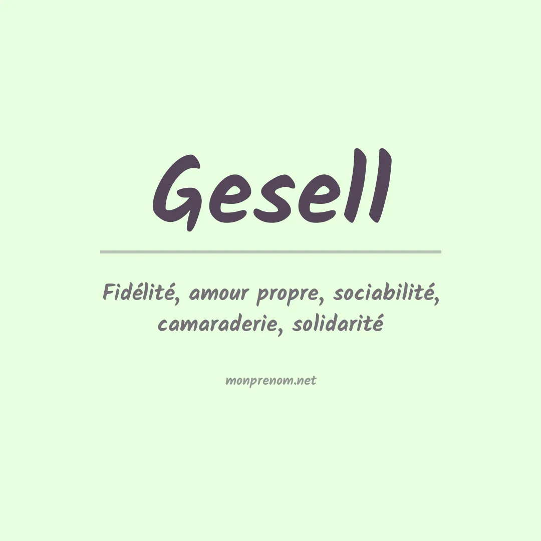 Prénom Gesell
