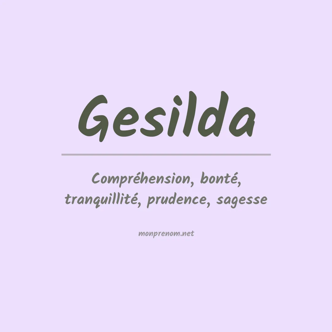 Prénom Gesilda