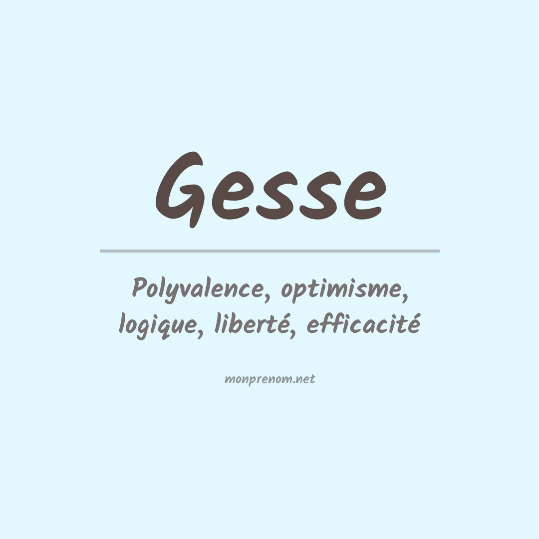 Prénom Gesse