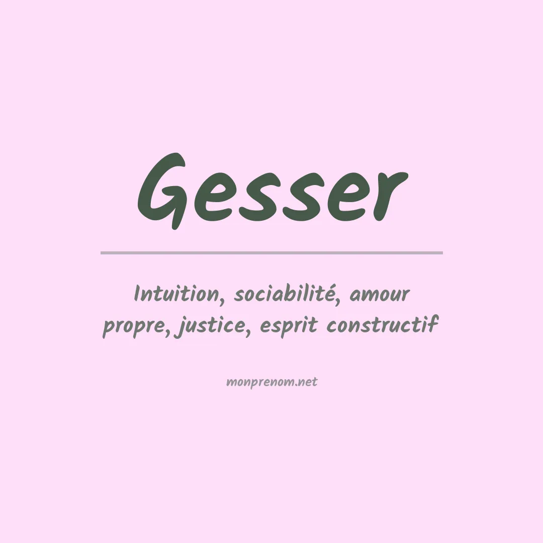Prénom Gesser