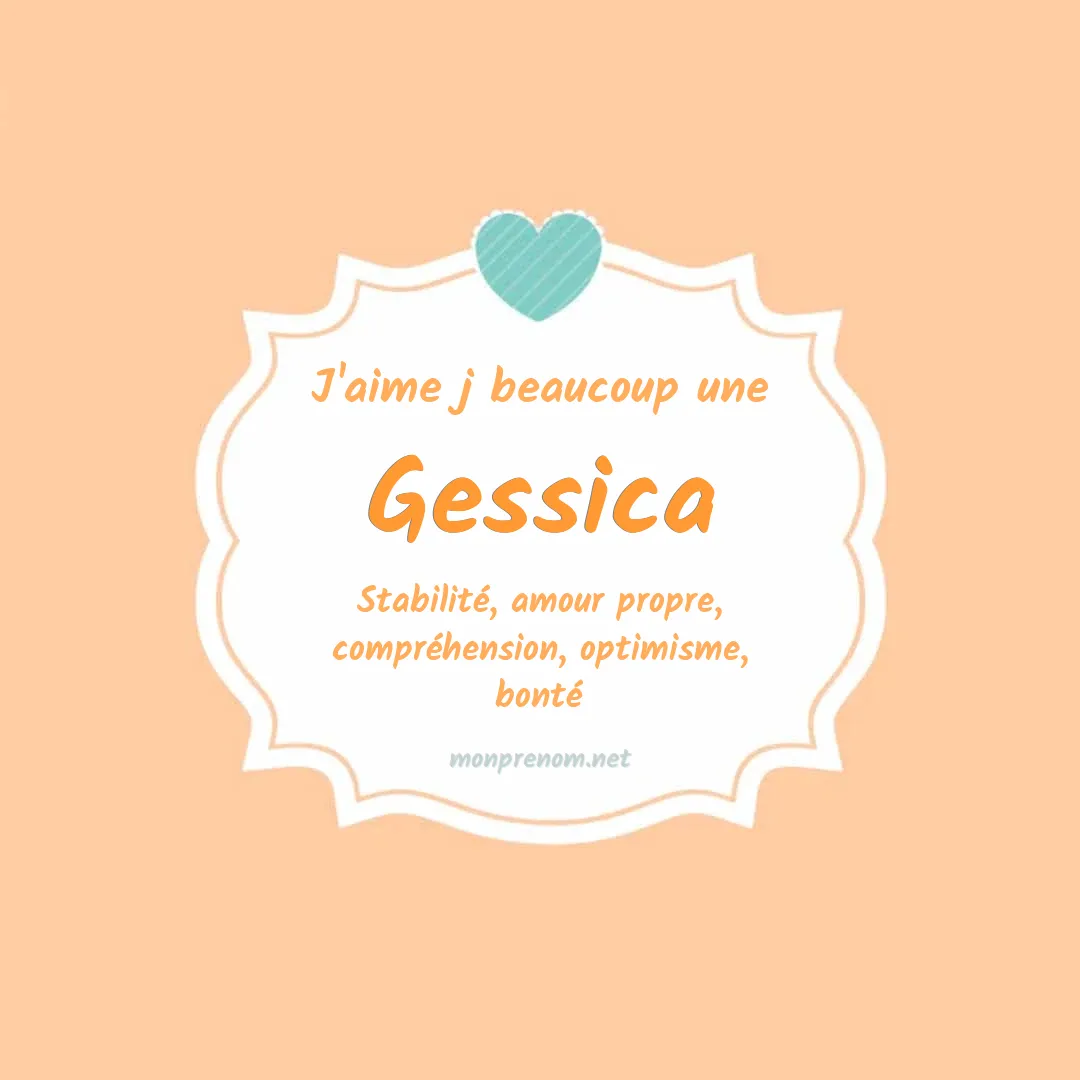 J'aime beaucoup Gessica