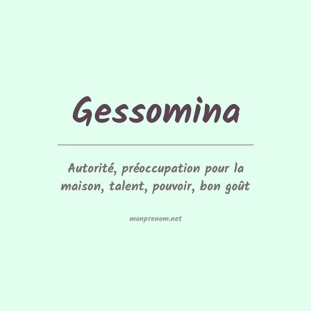 Prénom Gessomina