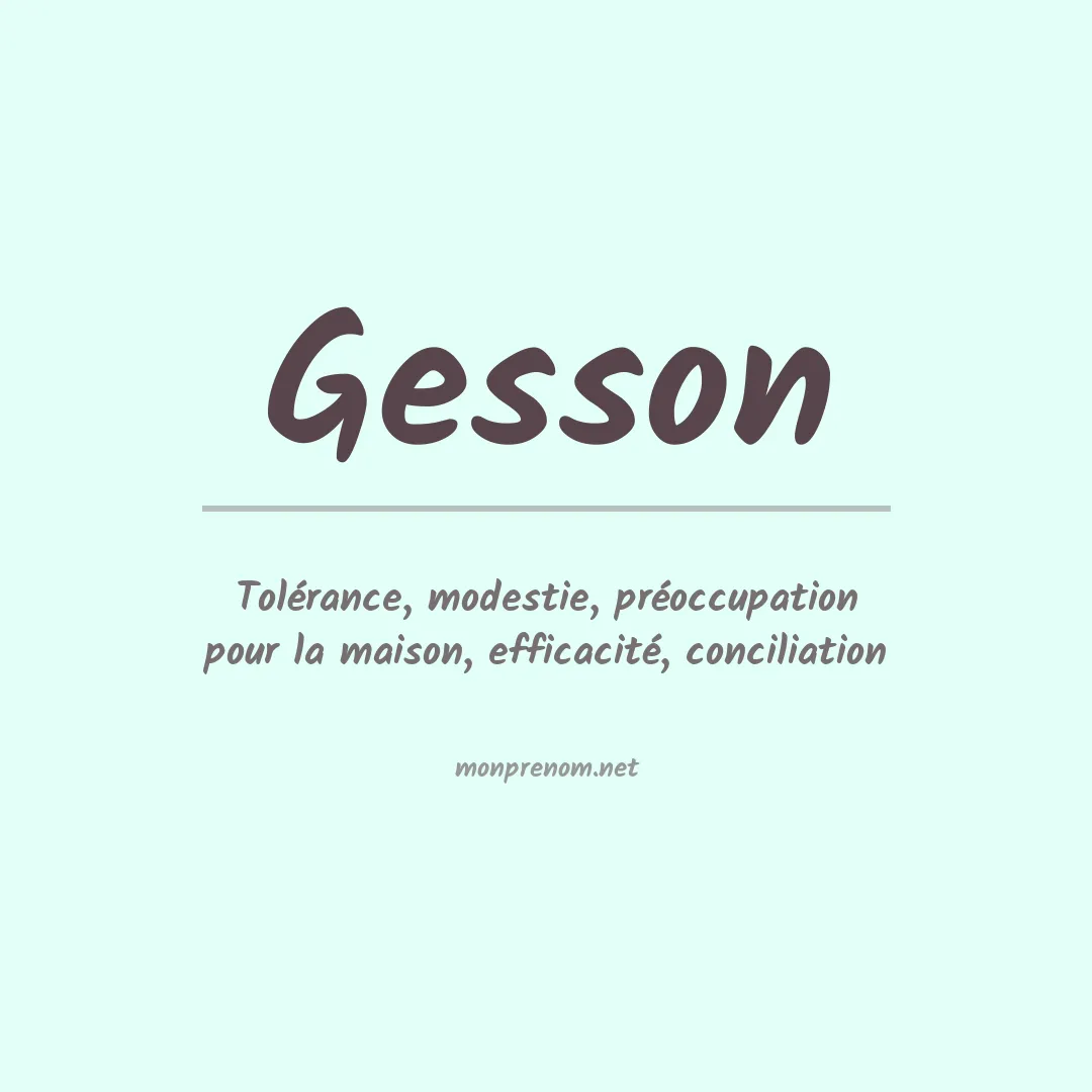 Prénom Gesson